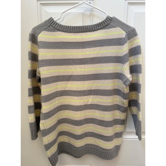 Gap Cream Gray Neon Yellow Knit Sweater - Picture 6 of 6